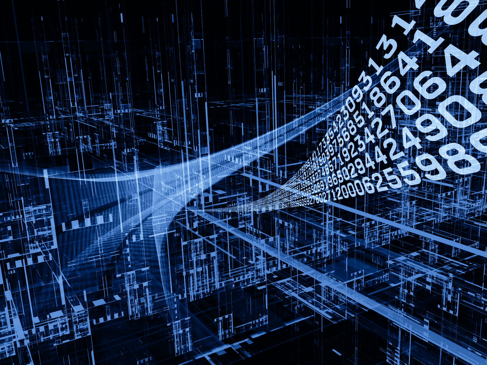 Conceptual illustration of streaming market data feeds flowing into Optuma from multiple providers